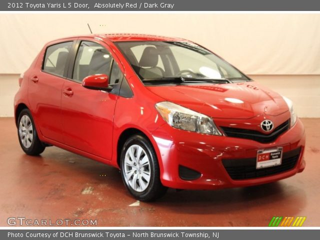 2012 Toyota Yaris L 5 Door in Absolutely Red