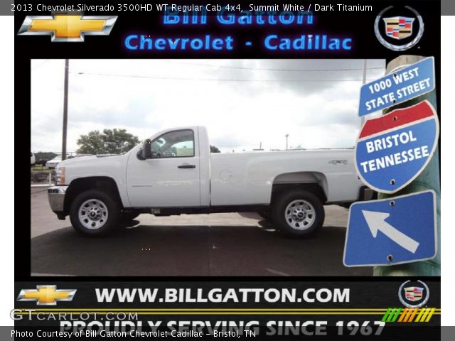2013 Chevrolet Silverado 3500HD WT Regular Cab 4x4 in Summit White