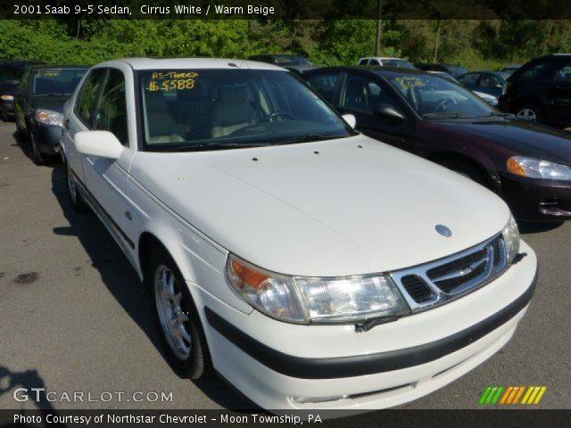2001 Saab 9-5 Sedan in Cirrus White