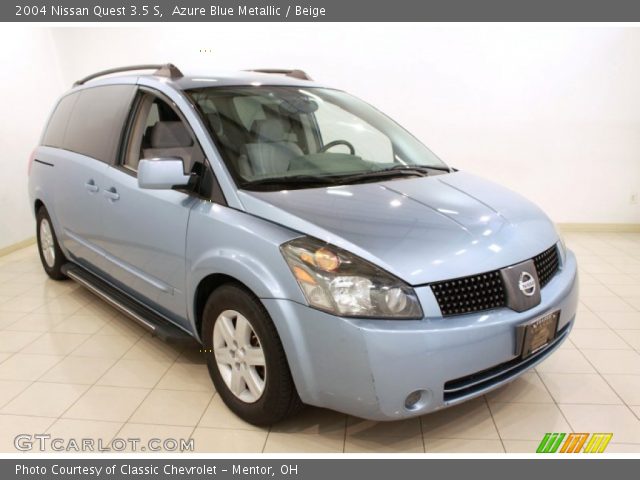 2004 Nissan Quest 3.5 S in Azure Blue Metallic