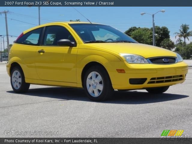 2007 Ford Focus ZX3 SES Coupe in Screaming Yellow
