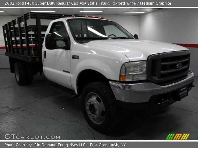 2002 Ford F450 Super Duty Regular Cab 4x4 Stake Truck in Oxford White