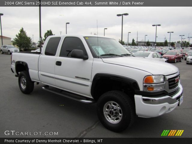 2004 GMC Sierra 2500HD SLE Extended Cab 4x4 in Summit White
