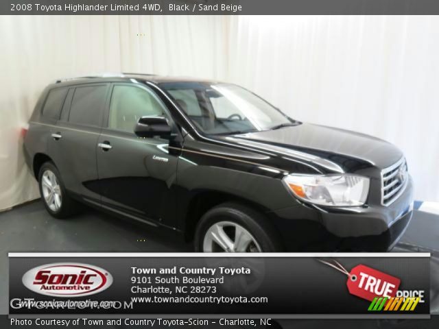 2008 Toyota Highlander Limited 4WD in Black