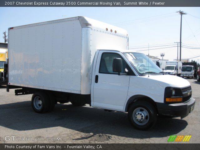 2007 Chevrolet Express Cutaway 3500 Commercial Moving Van in Summit White