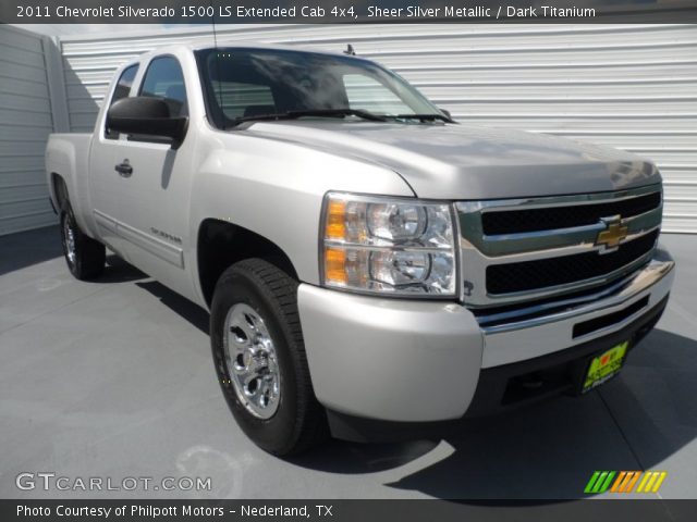 2011 Chevrolet Silverado 1500 LS Extended Cab 4x4 in Sheer Silver Metallic