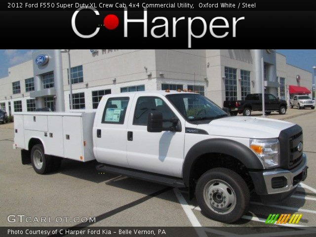 2012 Ford F550 Super Duty XL Crew Cab 4x4 Commercial Utility in Oxford White