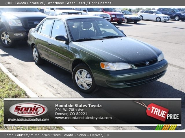 2000 Toyota Corolla VE in Woodland Green Pearl