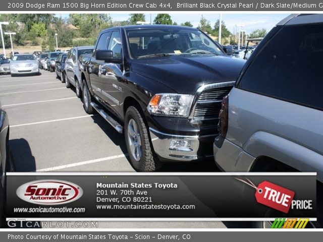 2009 Dodge Ram 1500 Big Horn Edition Crew Cab 4x4 in Brilliant Black Crystal Pearl