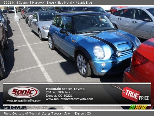 2002 Mini Cooper S Hardtop in Electric Blue Metallic