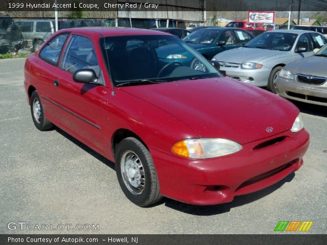 1999 Hyundai Accent L Coupe in Cherry Red