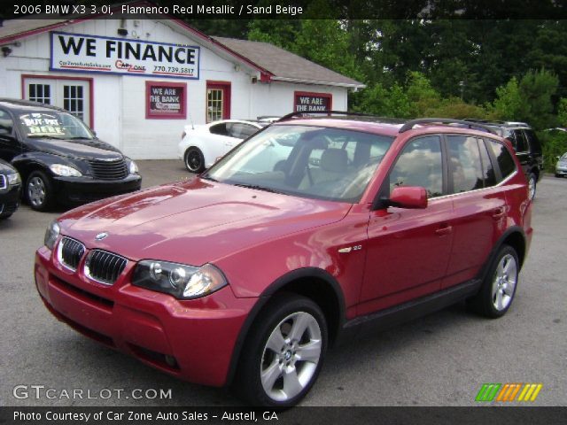 2006 BMW X3 3.0i in Flamenco Red Metallic