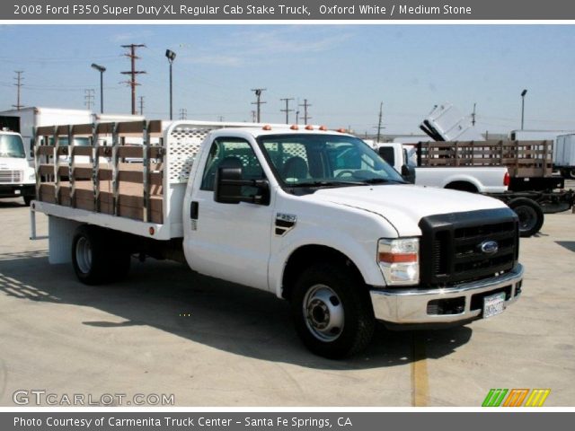 2008 Ford F350 Super Duty XL Regular Cab Stake Truck in Oxford White