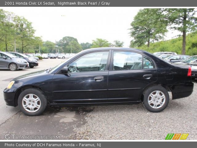 2001 Honda Civic LX Sedan in Nighthawk Black Pearl