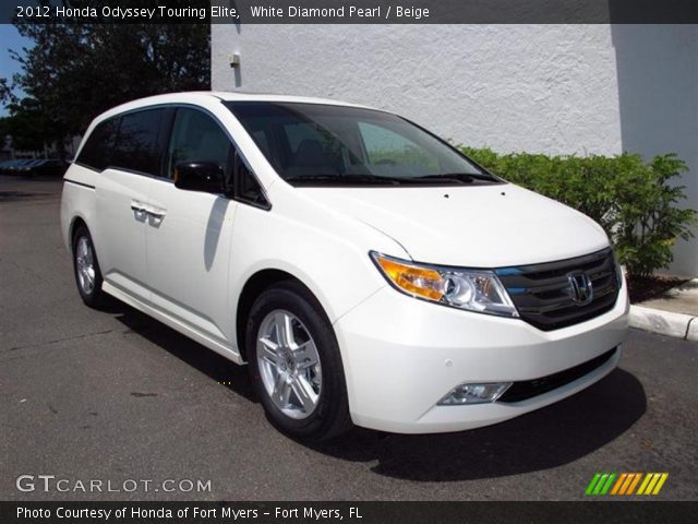2012 Honda Odyssey Touring Elite in White Diamond Pearl