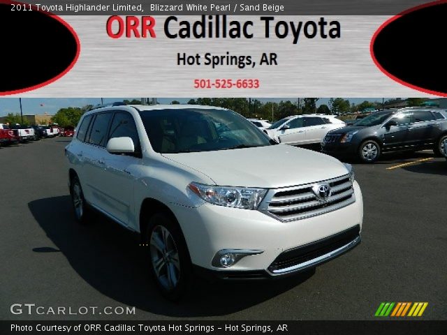 2011 Toyota Highlander Limited in Blizzard White Pearl