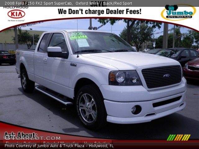 Oxford White 2008 Ford F150 Fx2 Sport Supercab Black Red
