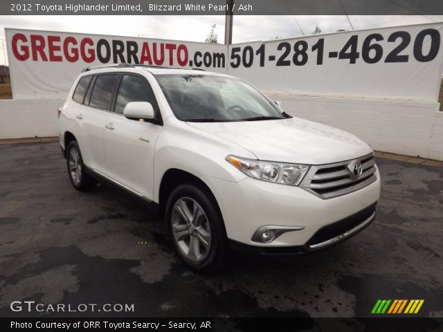 2012 Toyota Highlander Limited in Blizzard White Pearl