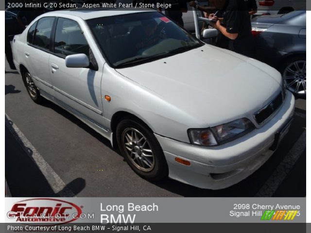 2000 Infiniti G 20 Sedan in Aspen White Pearl