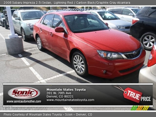 2008 Subaru Impreza 2.5i Sedan in Lightning Red
