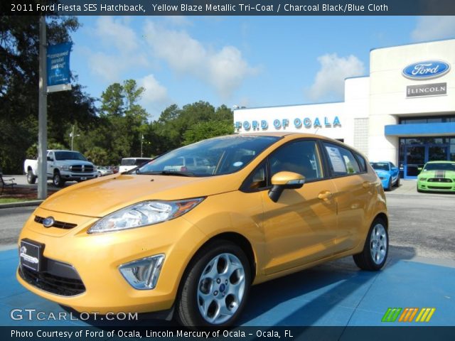 2011 Ford Fiesta SES Hatchback in Yellow Blaze Metallic Tri-Coat