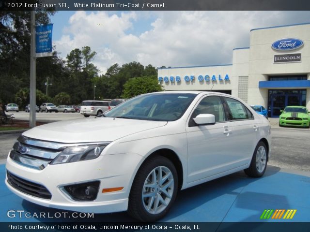2012 Ford Fusion SEL in White Platinum Tri-Coat