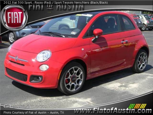 2012 Fiat 500 Sport in Rosso (Red)