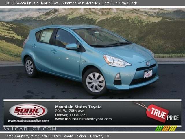 2012 Toyota Prius c Hybrid Two in Summer Rain Metallic