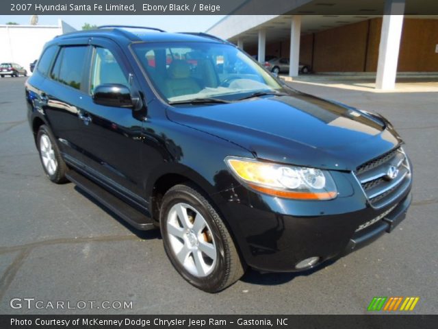 2007 Hyundai Santa Fe Limited in Ebony Black