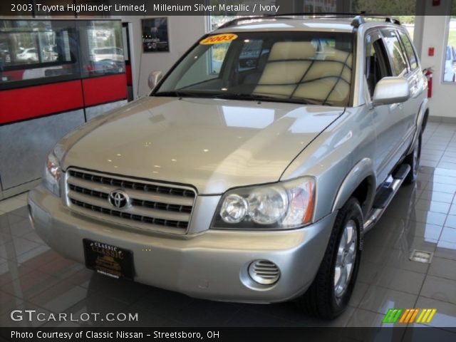 2003 Toyota Highlander Limited in Millenium Silver Metallic