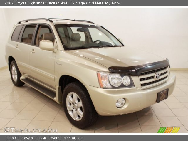 2002 Toyota Highlander Limited 4WD in Vintage Gold Metallic