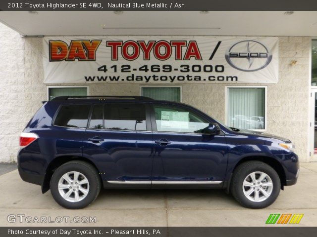 2012 Toyota Highlander SE 4WD in Nautical Blue Metallic