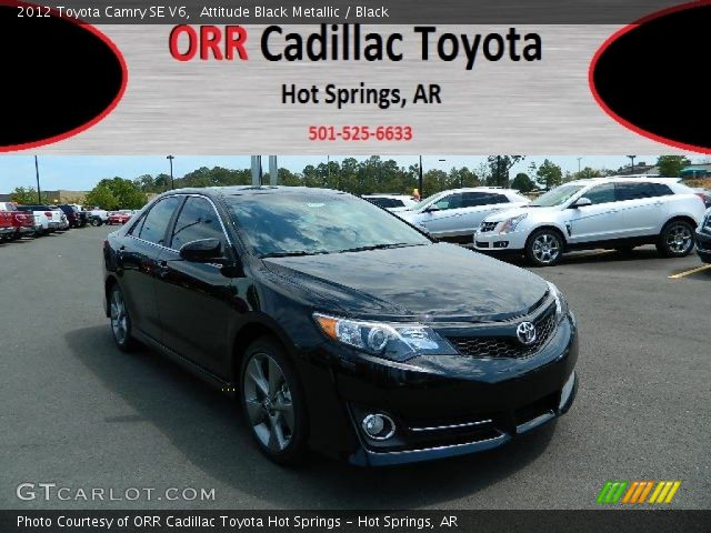 2012 Toyota Camry SE V6 in Attitude Black Metallic