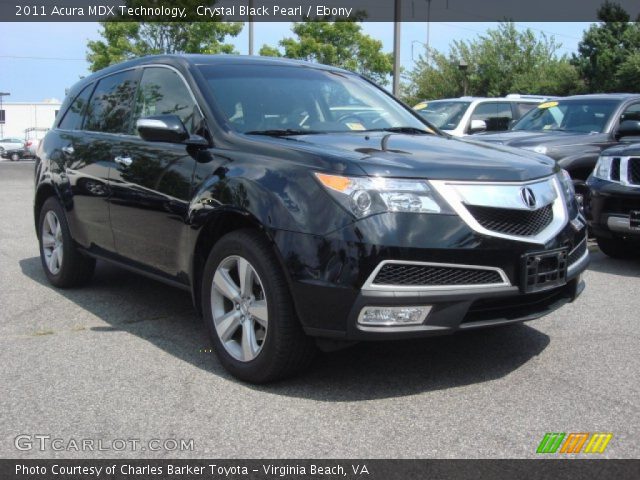 2011 Acura MDX Technology in Crystal Black Pearl