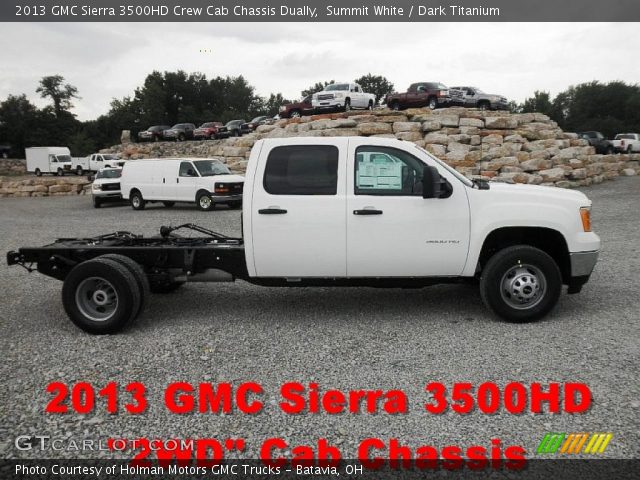 2013 GMC Sierra 3500HD Crew Cab Chassis Dually in Summit White