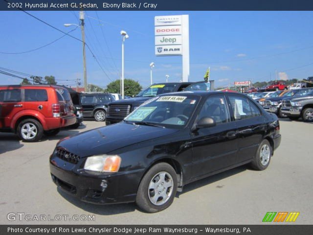 2002 Hyundai Accent GL Sedan in Ebony Black