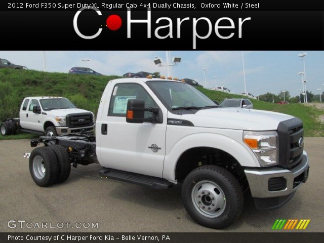 2012 Ford F350 Super Duty XL Regular Cab 4x4 Dually Chassis in Oxford White
