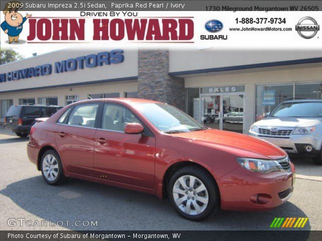 2009 Subaru Impreza 2.5i Sedan in Paprika Red Pearl