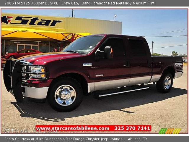 2006 Ford F250 Super Duty XLT Crew Cab in Dark Toreador Red Metallic