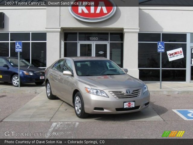 2007 Toyota Camry LE in Desert Sand Mica