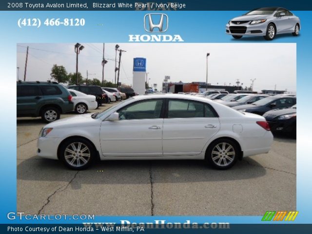 2008 Toyota Avalon Limited in Blizzard White Pearl