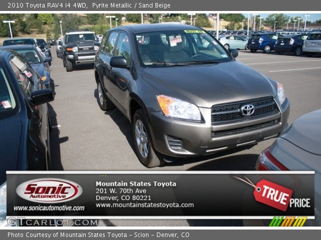 2010 Toyota RAV4 I4 4WD in Pyrite Metallic