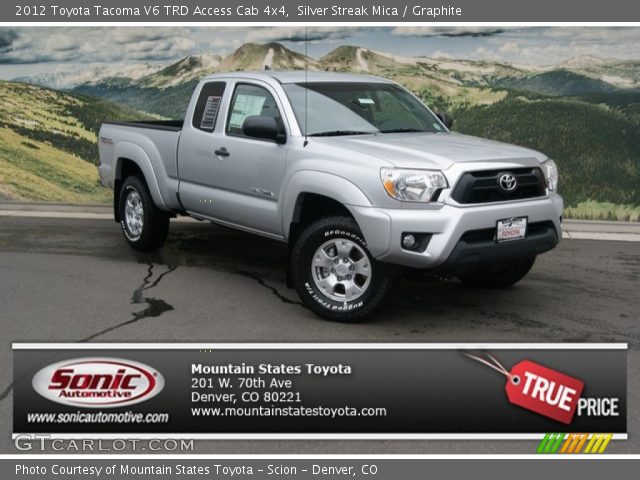 2012 Toyota Tacoma V6 TRD Access Cab 4x4 in Silver Streak Mica