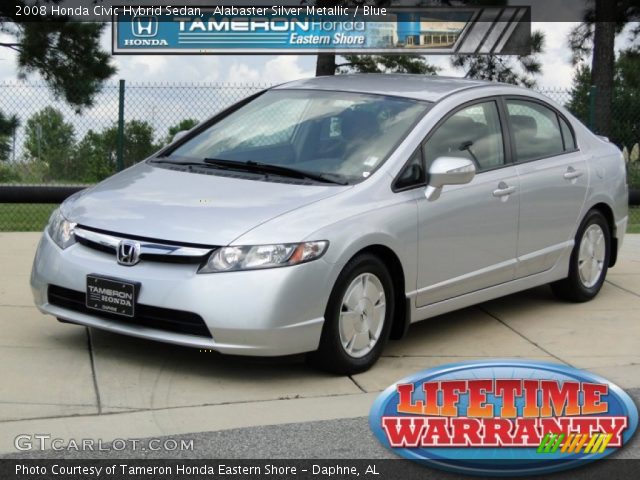 2008 Honda Civic Hybrid Sedan in Alabaster Silver Metallic