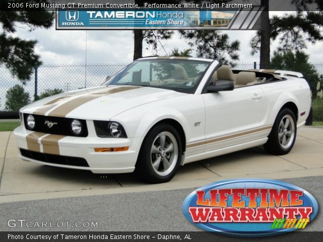 2006 Ford Mustang GT Premium Convertible in Performance White