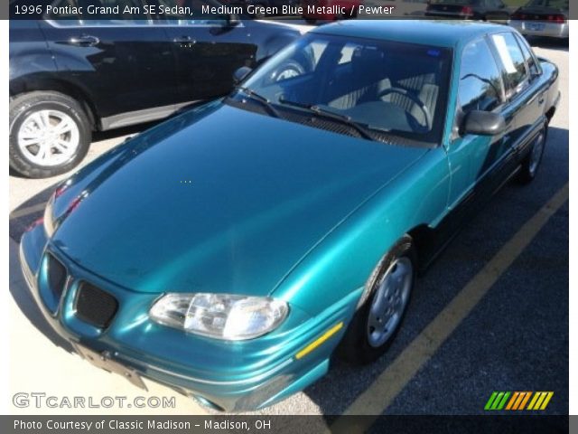 1996 Pontiac Grand Am SE Sedan in Medium Green Blue Metallic