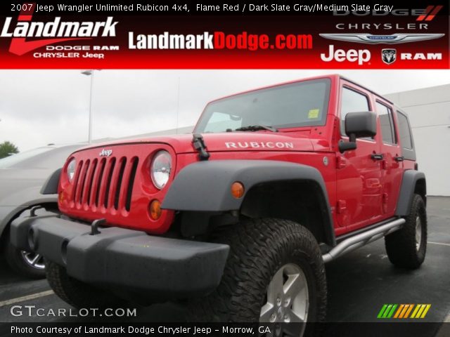 2007 Jeep Wrangler Unlimited Rubicon 4x4 in Flame Red