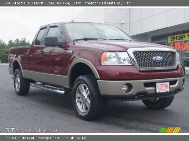 2006 Ford F150 Lariat SuperCab 4x4 in Dark Toreador Red Metallic