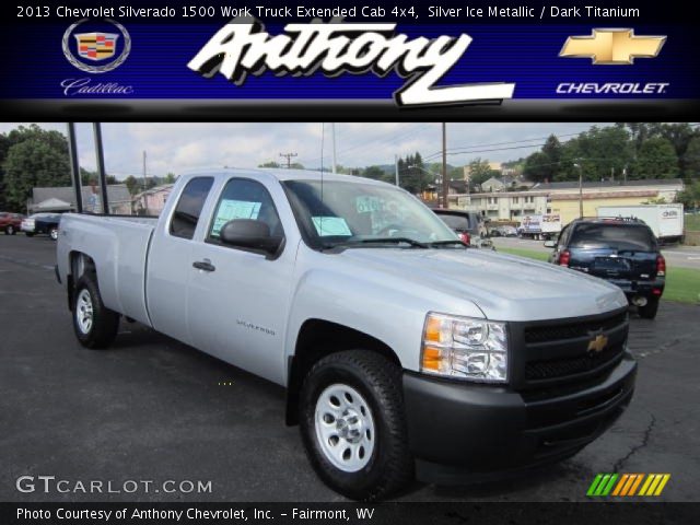 2013 Chevrolet Silverado 1500 Work Truck Extended Cab 4x4 in Silver Ice Metallic