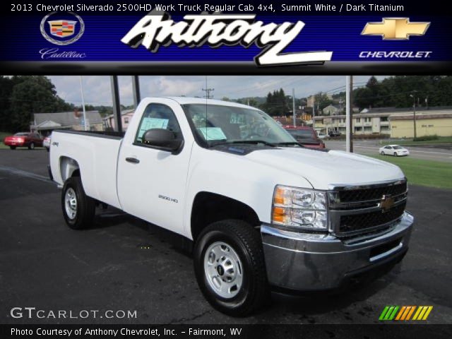 2013 Chevrolet Silverado 2500HD Work Truck Regular Cab 4x4 in Summit White